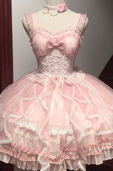 Glaze Fantasy Ärmelloses Rüschenstickerei Bowknot Süßes Lolita Jsk Kleid 5 Farben